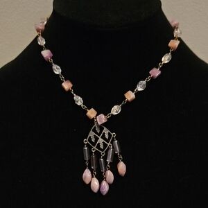 Elegant Purple and Silver Necklace